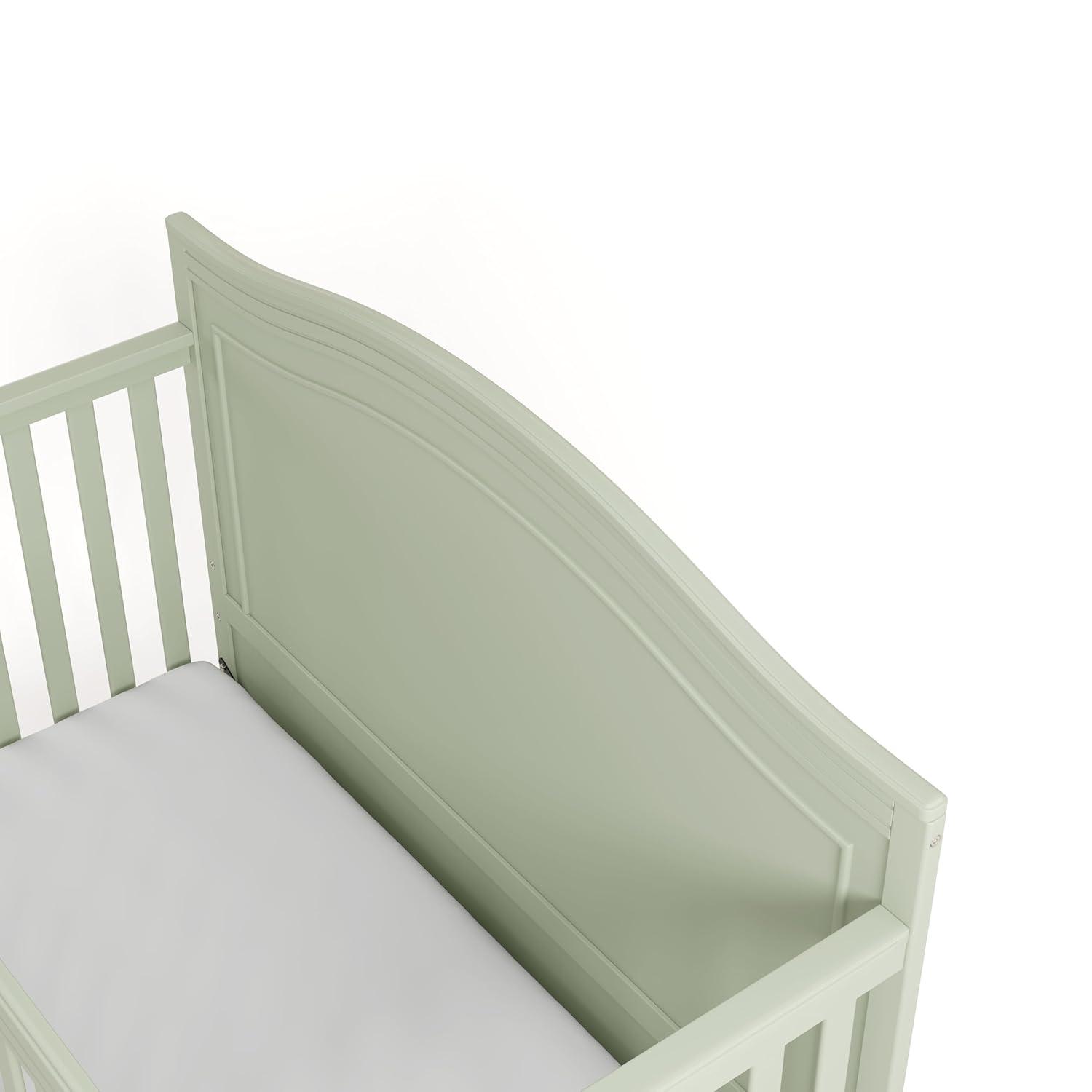 imageGraco Paris 4in1 Convertible Crib GREENGUARD Gold Certified Converts to Toddler Bed and Daybed Fits Standard FullSize Crib Mattress Adjustable Mattress Support Base Frosted OatSage