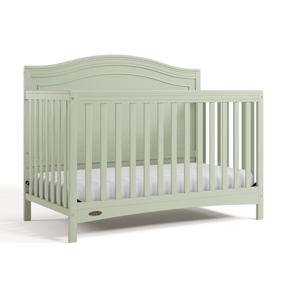 imageGraco Paris 4in1 Convertible Crib GREENGUARD Gold Certified Converts to Toddler Bed and Daybed Fits Standard FullSize Crib Mattress Adjustable Mattress Support Base Frosted OatSage