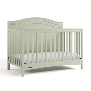 Graco Paris 4-in-1 Convertible Crib – GREENGUARD Gold Certified, Converts to Toddler Bed and Daybed, Fits Standard Full-Size Crib Mattress, Adjustable Mattress Support Base (Frosted Oat)(Sage)