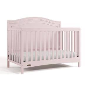Graco Paris 4-in-1 Convertible Crib – GREENGUARD Gold Certified, Converts to Toddler Bed and Daybed, Fits Standard Full-Size Crib Mattress, Adjustable Mattress Support Base (Frosted Oat)(Blush)