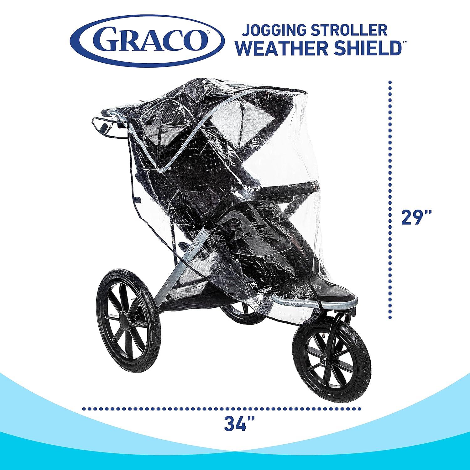 imageGraco Universal Infant Travel System Rain Cover Baby Car Seat Stroller Weather Shield Waterproof Plastic Carseat Canopy Winter Snow Dust Umbrella Pack of 2Jogging Stroller