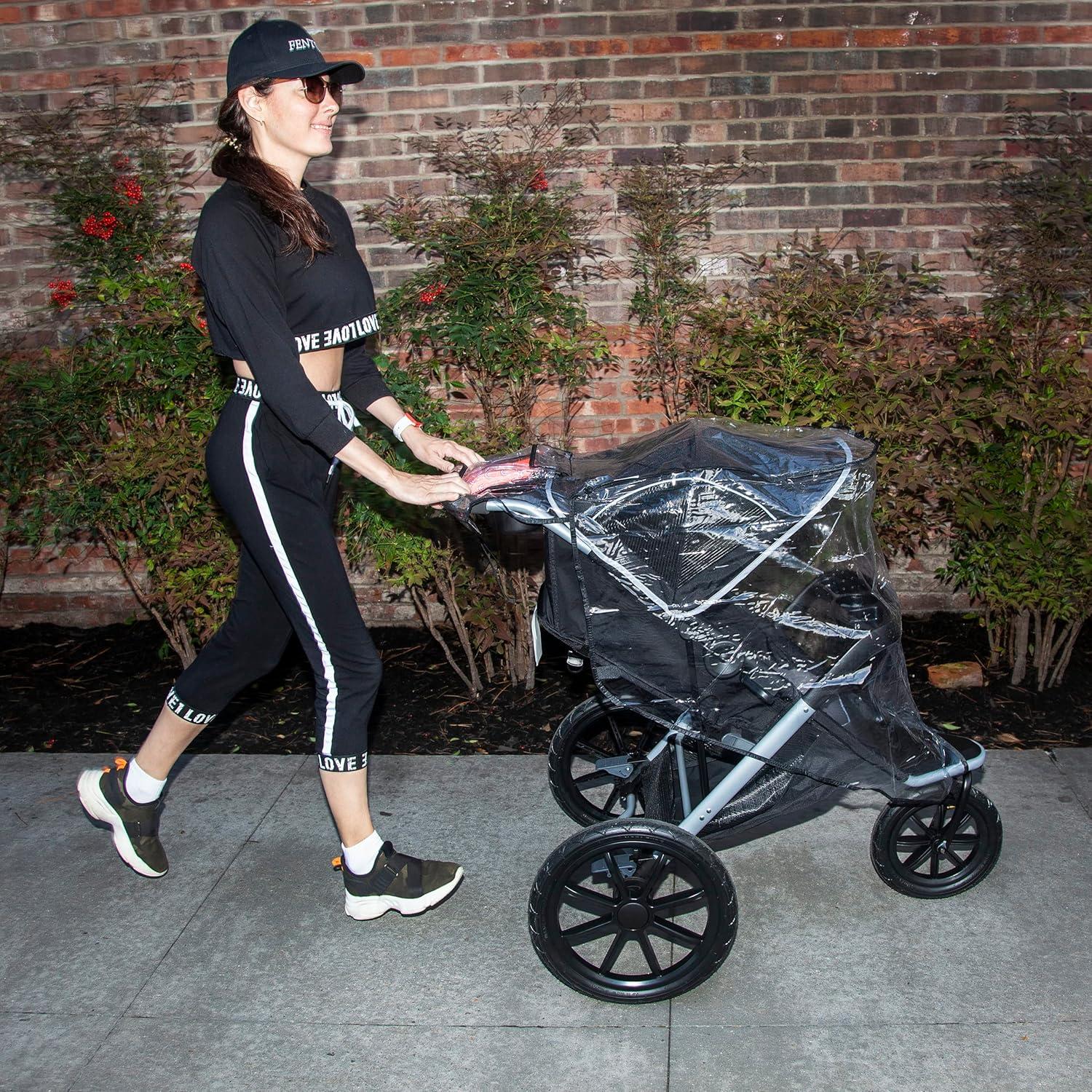 imageGraco Universal Infant Travel System Rain Cover Baby Car Seat Stroller Weather Shield Waterproof Plastic Carseat Canopy Winter Snow Dust Umbrella Pack of 2Jogging Stroller