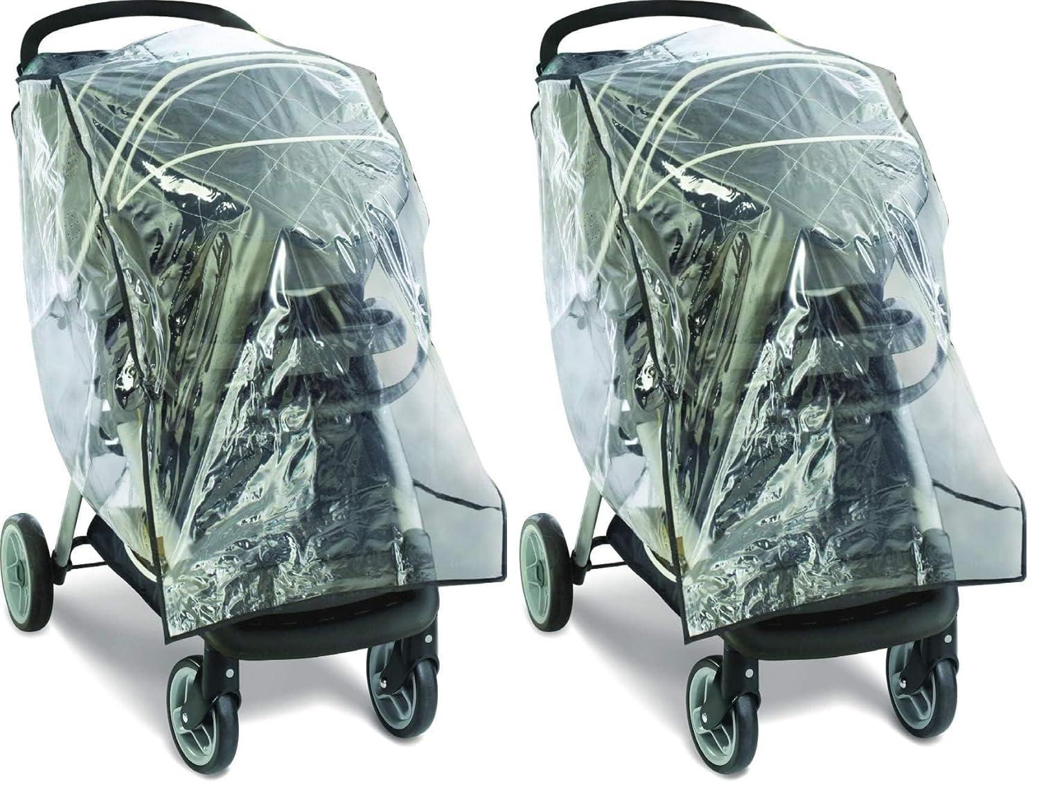 imageGraco Universal Infant Travel System Rain Cover Baby Car Seat Stroller Weather Shield Waterproof Plastic Carseat Canopy Winter Snow Dust Umbrella Pack of 2Travel System Stroller