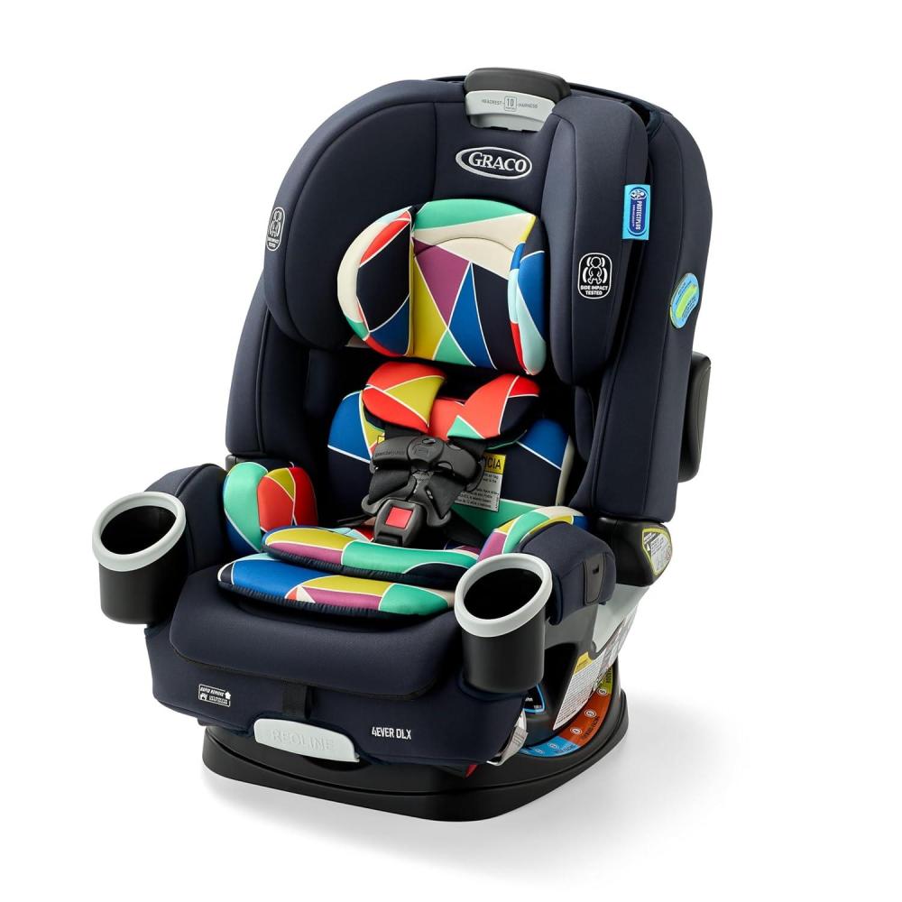 imageGraco 4Ever DLX Grad 5in1 Car Seat Harrison Infant Toddler Booster Convertible Car Seat Features Slim FitGeo Pop