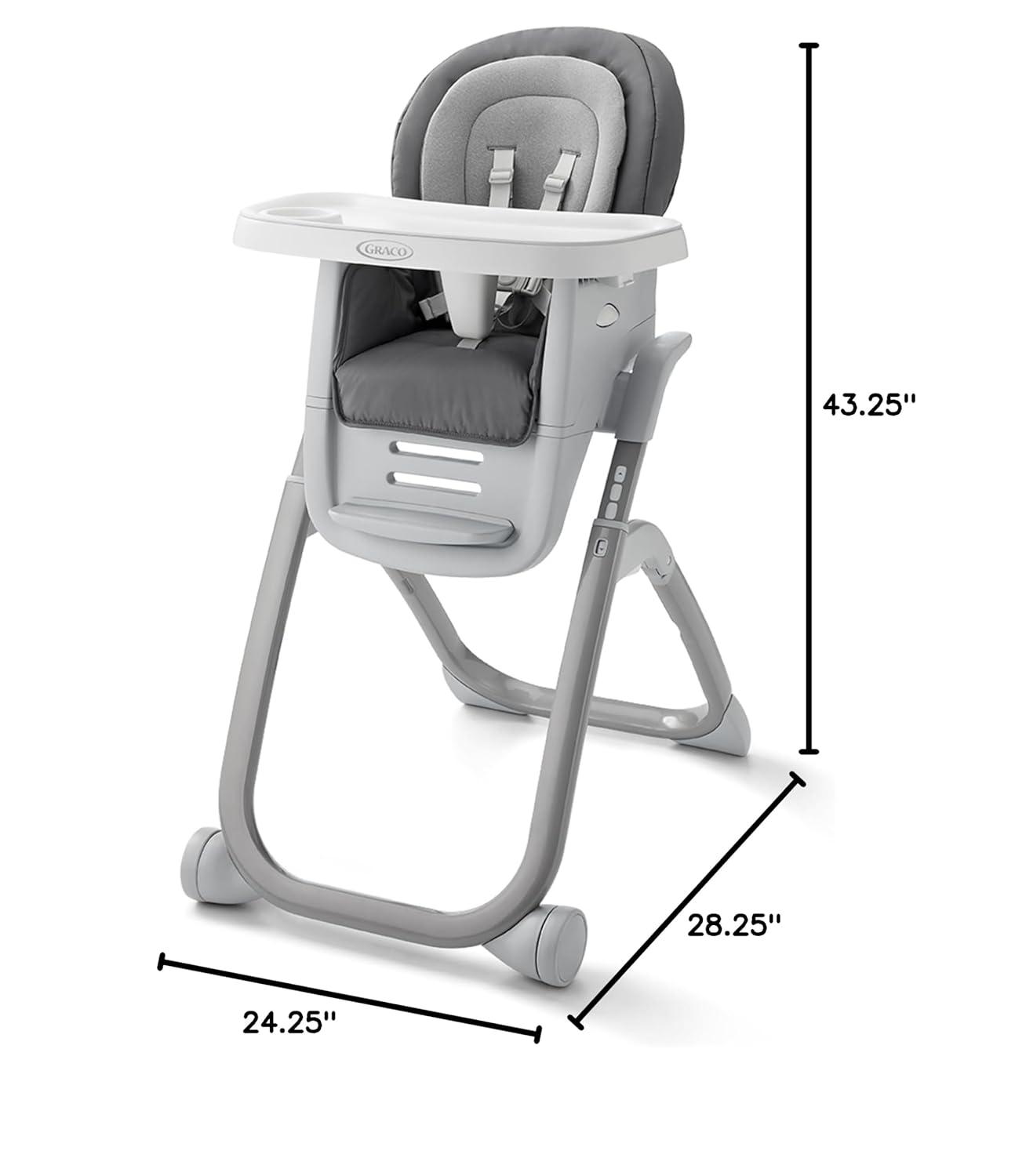 imageGraco DuoDiner DLX Highchair 6 Stages of Use Infant to Baby High Chair Infant to Toddler Booster Seat Youth Stool 5 Adjustable Height Positions Splatter ArtArlo