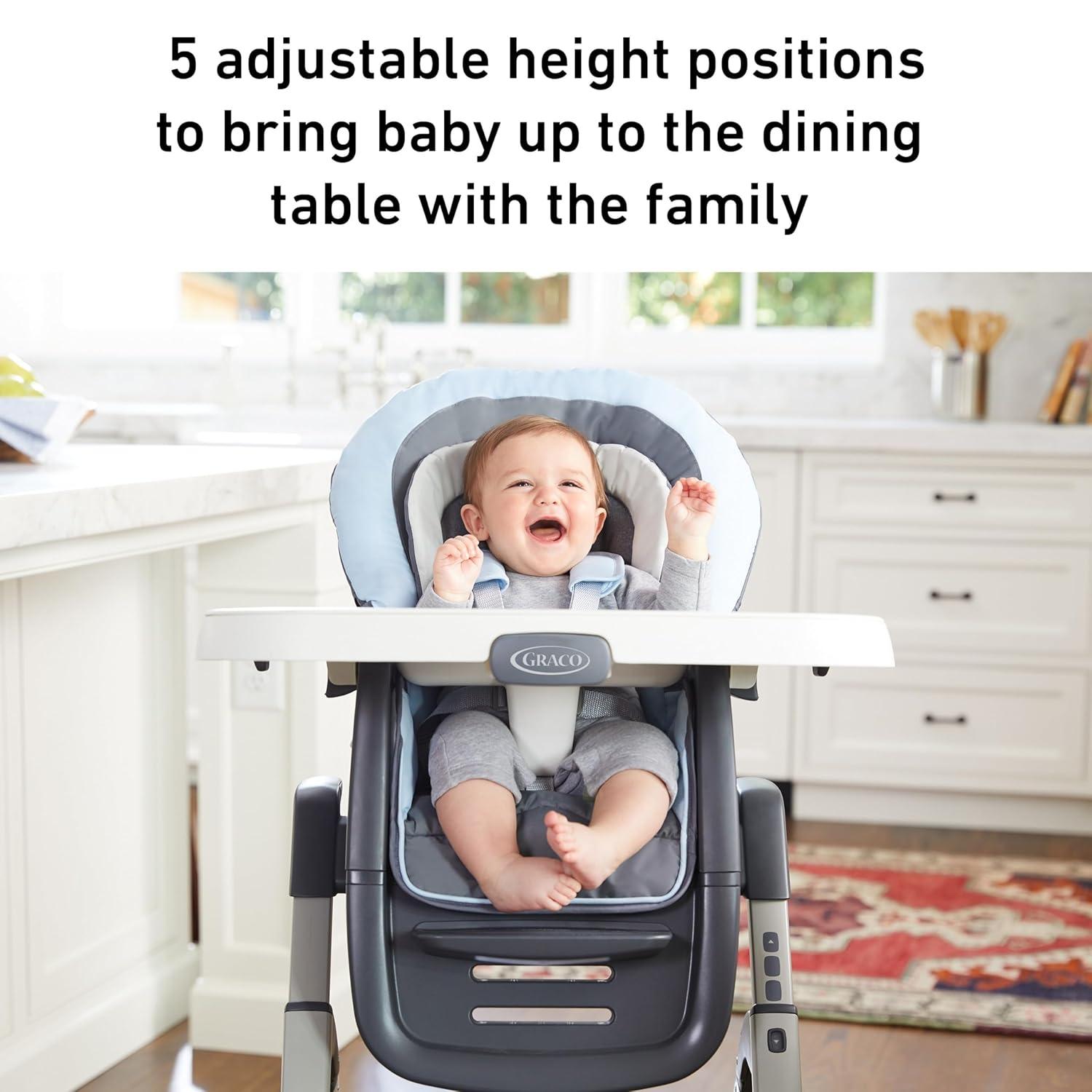 imageGraco DuoDiner DLX Highchair 6 Stages of Use Infant to Baby High Chair Infant to Toddler Booster Seat Youth Stool 5 Adjustable Height Positions Splatter ArtMathis