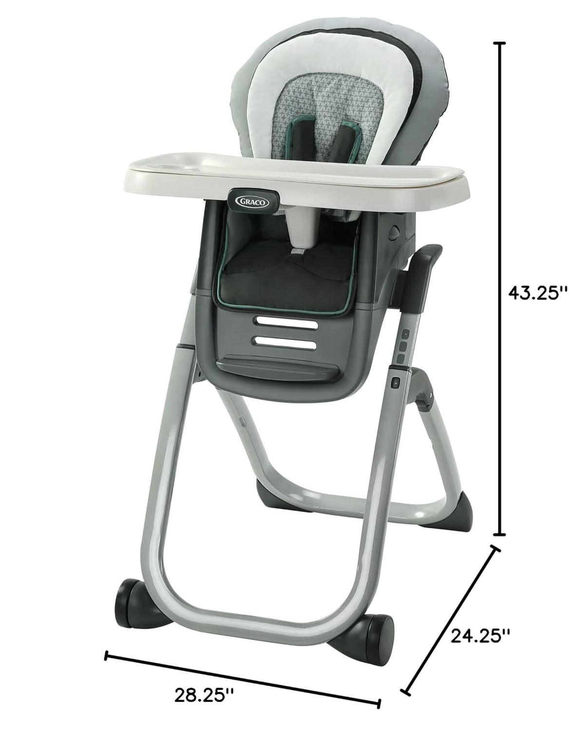 imageGraco DuoDiner DLX Highchair 6 Stages of Use Infant to Baby High Chair Infant to Toddler Booster Seat Youth Stool 5 Adjustable Height Positions Splatter ArtMathis