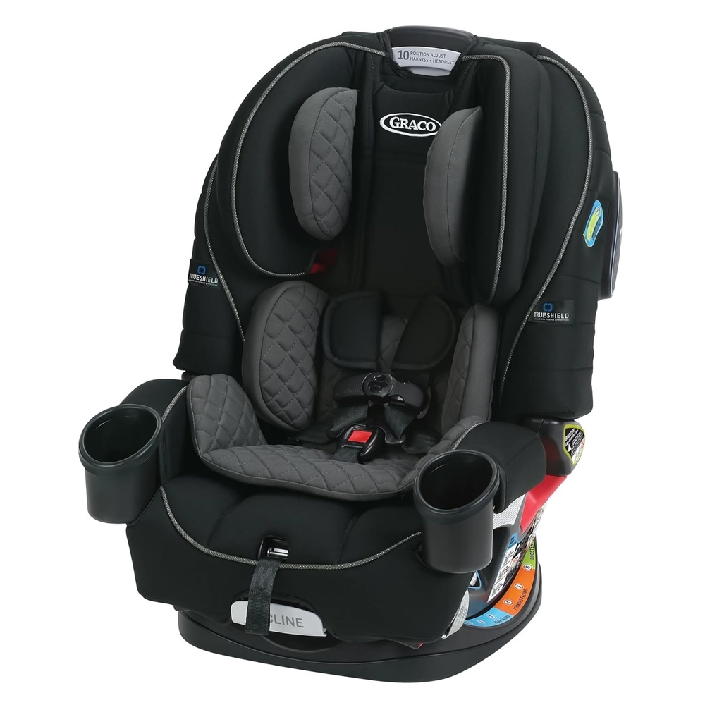 image:imageGraco 4Ever Extend2Fit DLX 4in1 Convertible Car Seat  Infant to Toddler Rear amp Forward Facing Booster Adjustable Recline Car Seat MinerIon