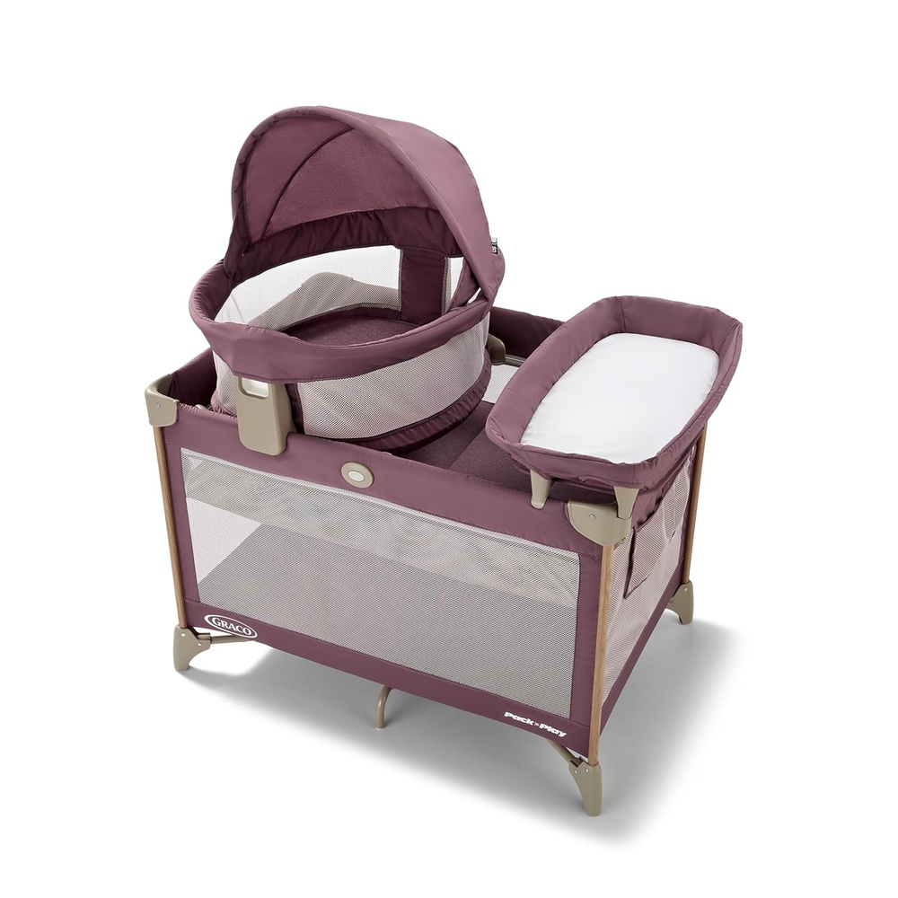 image:imageGraco Pack n Play Travel Dome Lux Playard Rome 4in1 Baby Playpen with Bassinet Indoor or Outdoor Portable Playpen with UV 50 CanopyAmelia