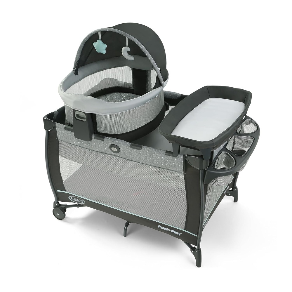 image:imageGraco Pack n Play Travel Dome Lux Playard Rome 4in1 Baby Playpen with Bassinet Indoor or Outdoor Portable Playpen with UV 50 CanopyAstin