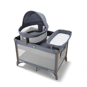 Graco Pack ‘n Play Travel Dome Lux Playard, Rome, 4-in-1 Baby Playpen with Bassinet, Indoor or Outdoor Portable Playpen with UV 50 Canopy(Rome)